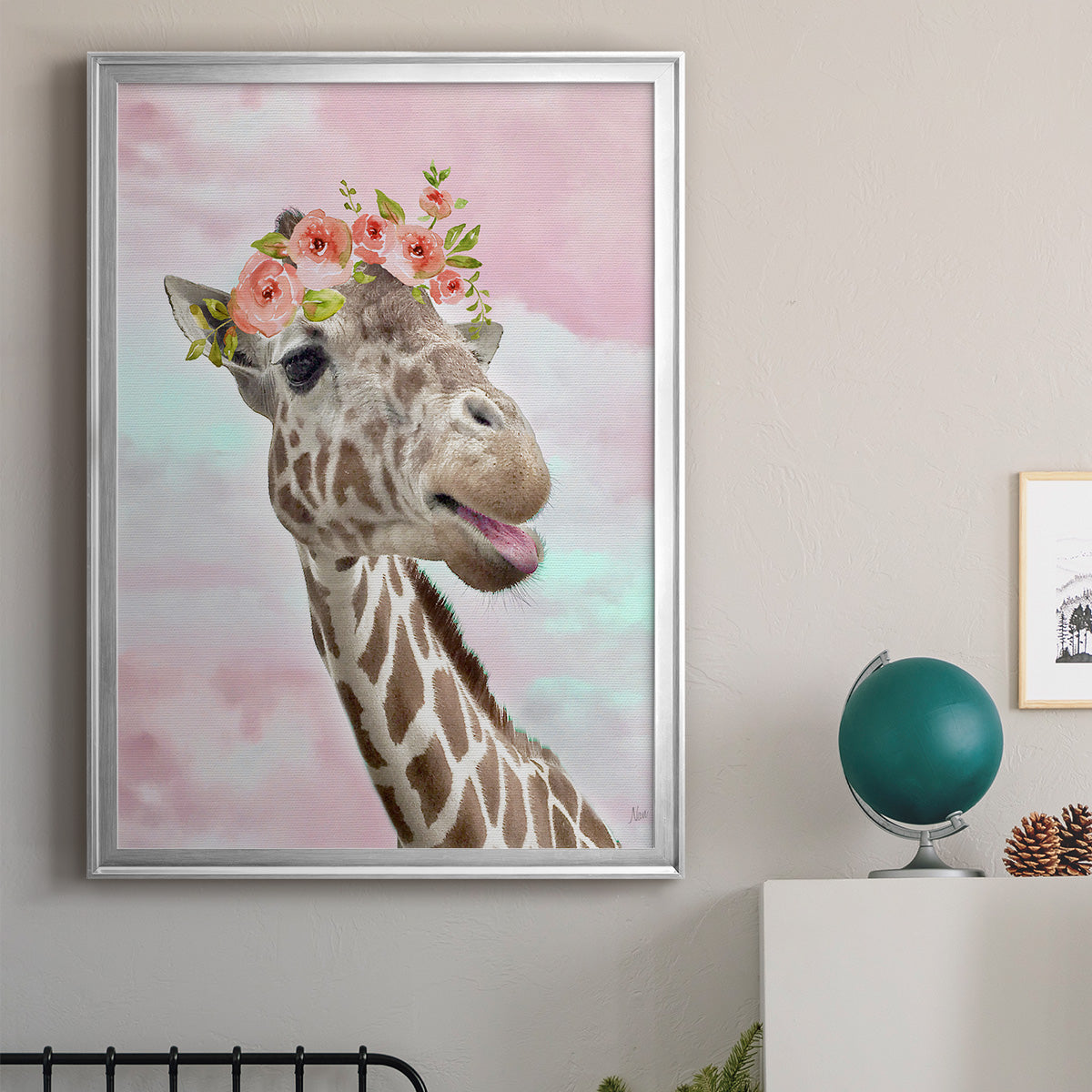 Floral Fun I - Modern Framed Canvas Print