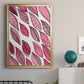 Patterned Leaf Shapes III - Modern Framed Canvas Print