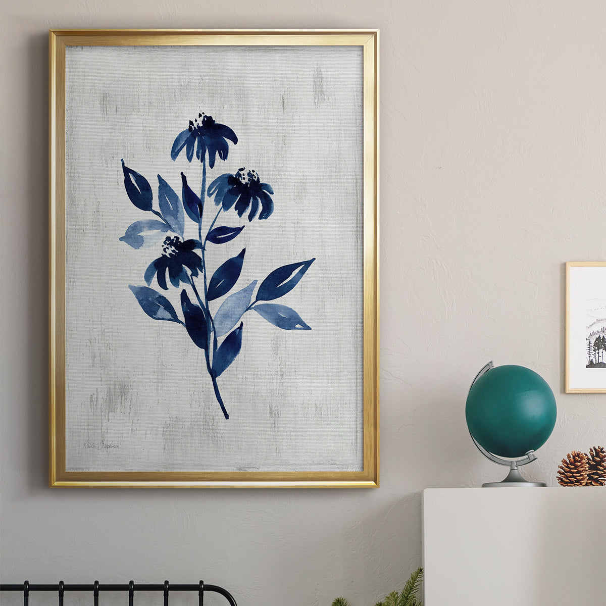 Wild Indigo I - Modern Framed Canvas Print