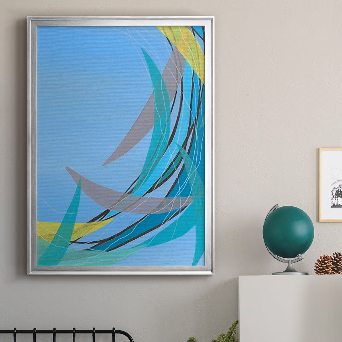 Circulating Flow II - Modern Framed Canvas Print