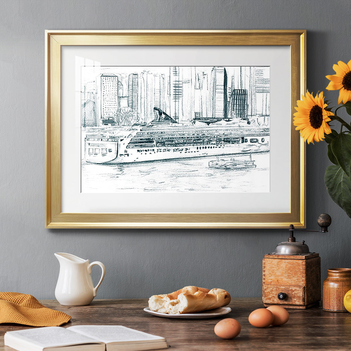 Ferryboats II Premium Framed Print - Ready to Hang