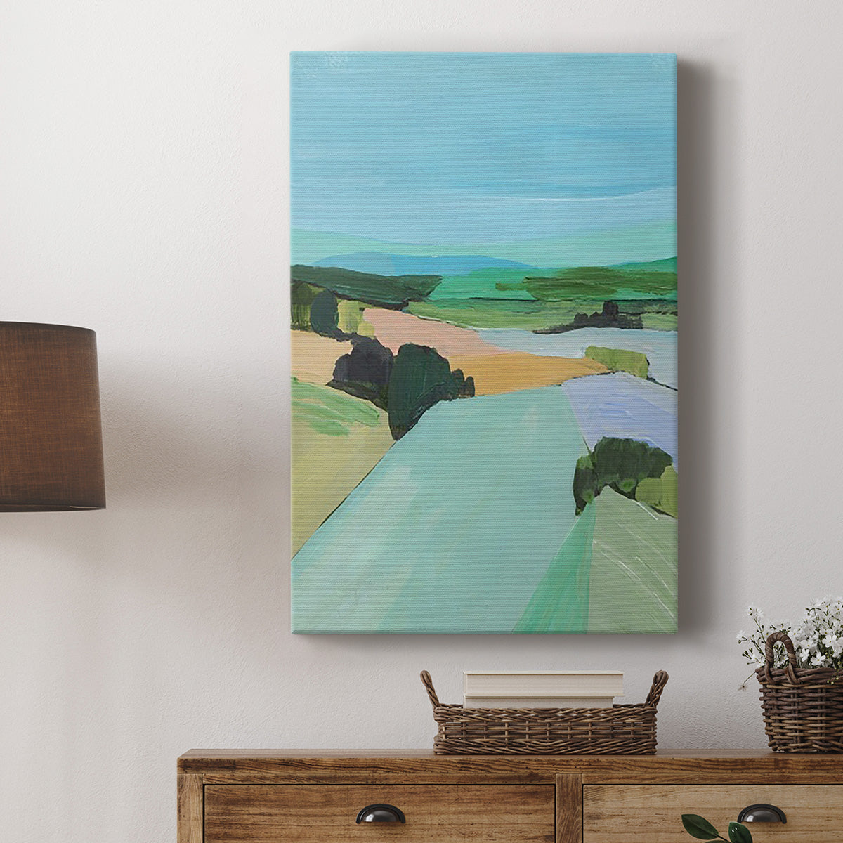 Bright Colored Countryside IV Premium Gallery Wrapped Canvas - Ready to Hang