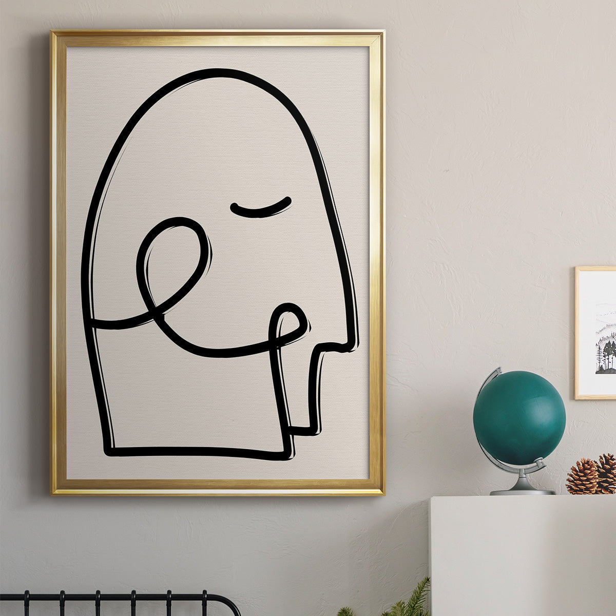 Face It I - Modern Framed Canvas Print