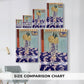 Size comparison chart for canvas art prints, showing multiple size options.