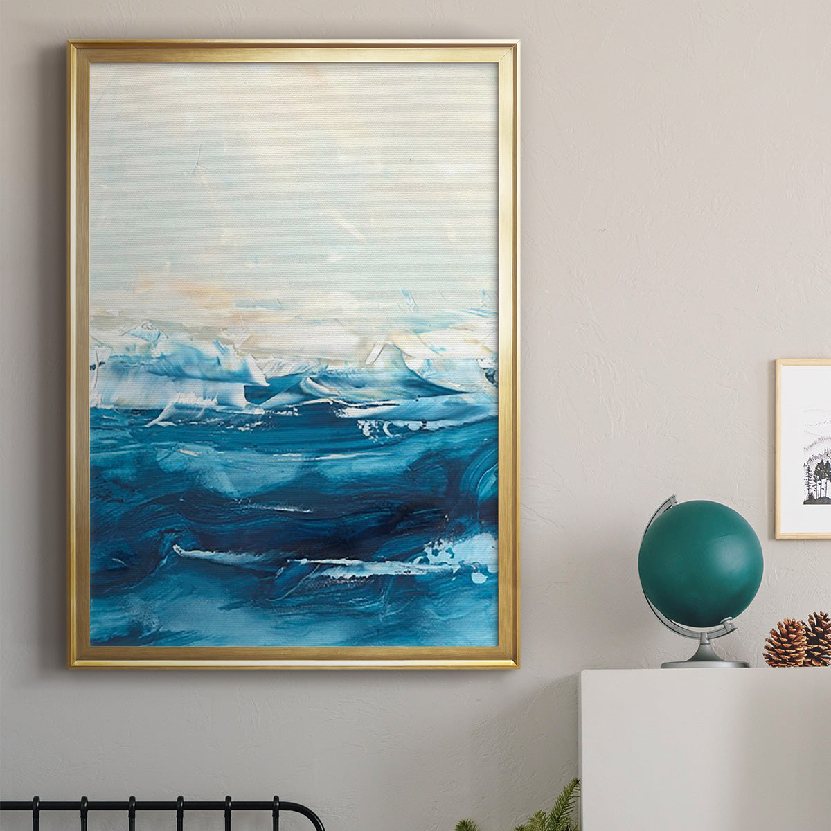 Wave after Wave II - Modern Framed Canvas Print