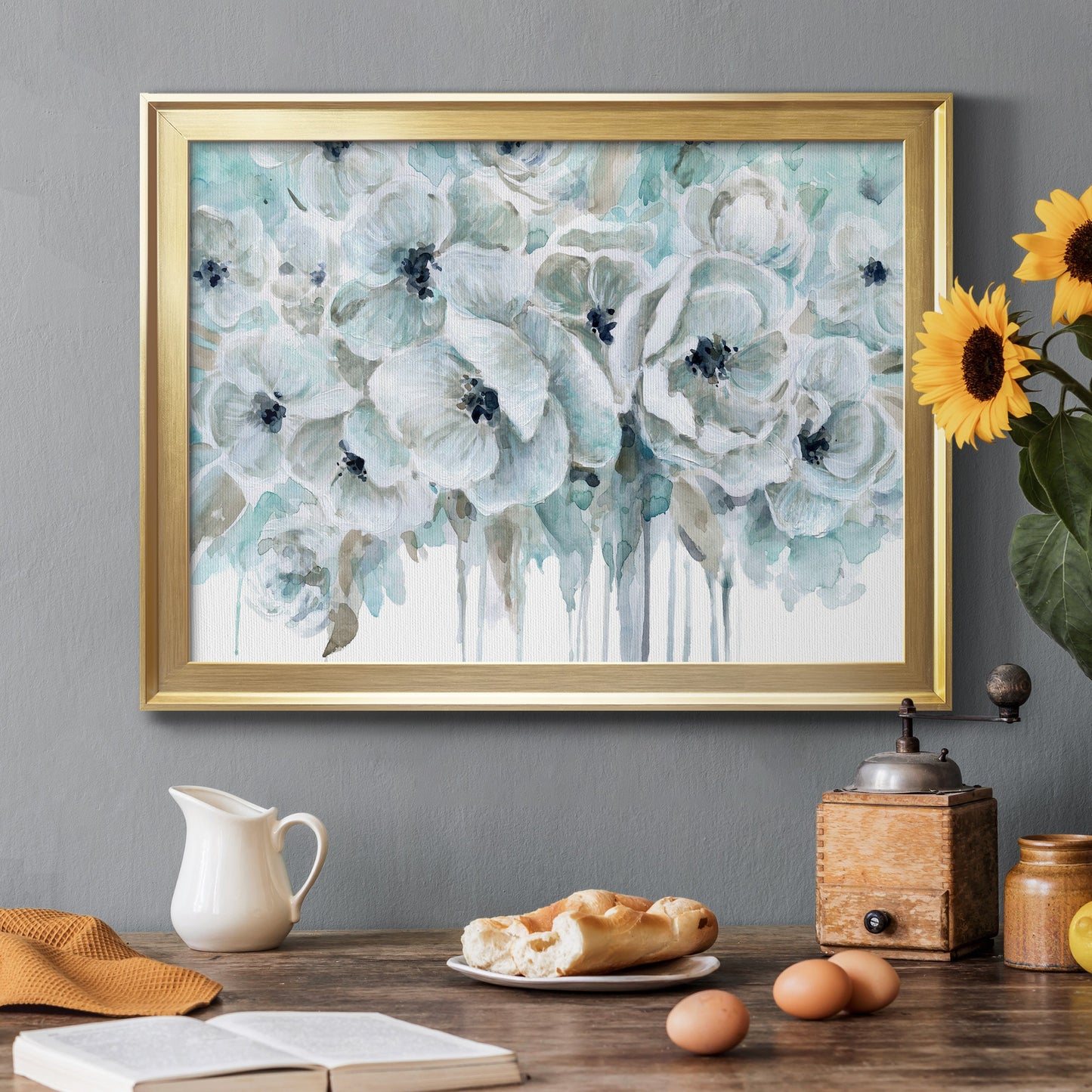 Teal Harmony II Premium Classic Framed Canvas - Ready to Hang