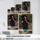 Size comparison chart for canvas art prints, showing multiple size options.