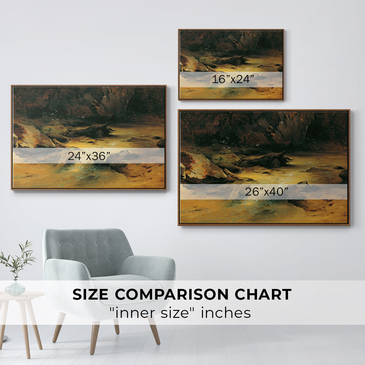 Wildbach (Wild Stream) - Floater Framed Canvas Print