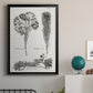 Black & White Protea on Linen I - Modern Framed Canvas Print