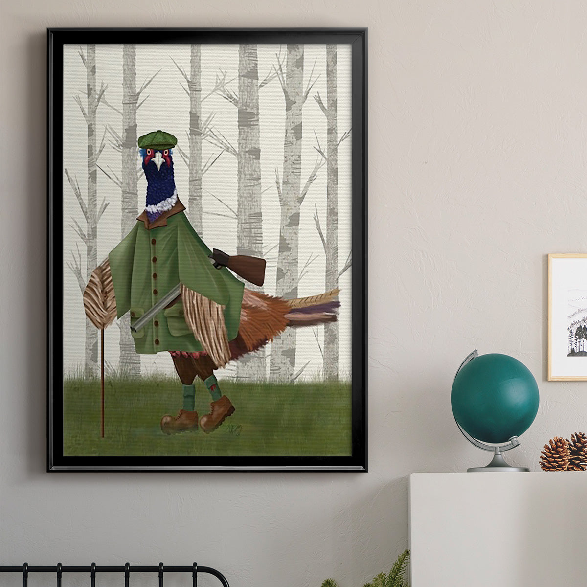 Pheasant Shooting Party 6 - Modern Framed Canvas Print