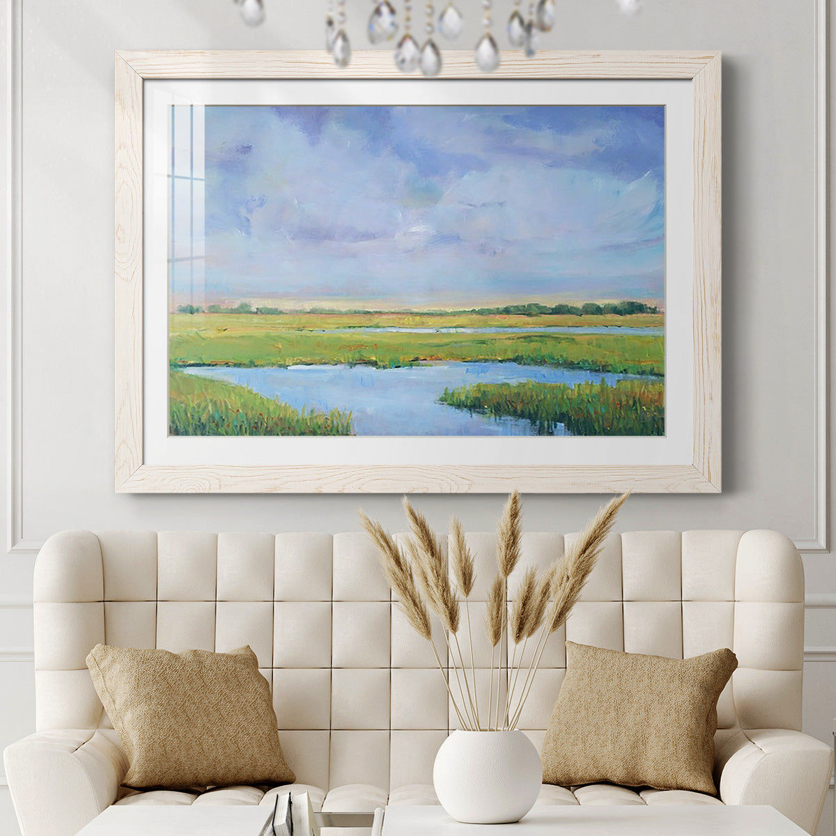 Summer Marsh I - Barnwood Framed Art Print
