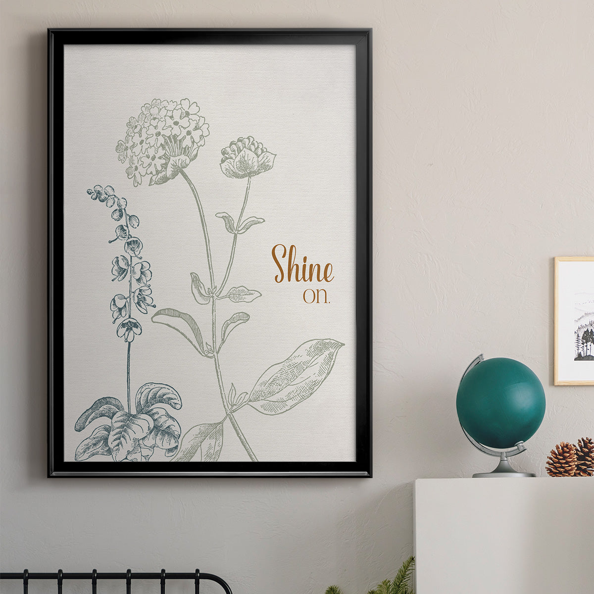 Shine On - Modern Framed Canvas Print