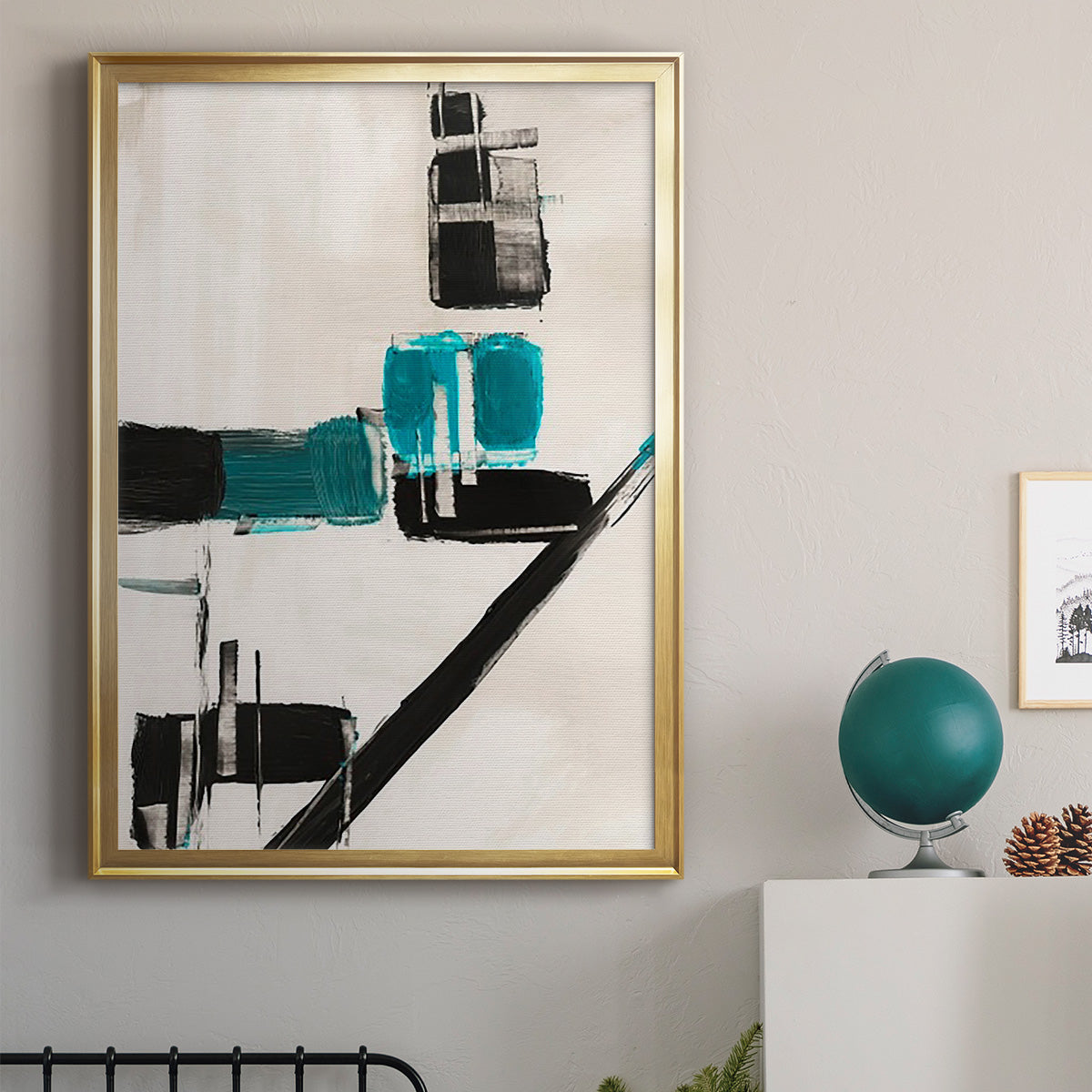 Geometry Notes I - Modern Framed Canvas Print