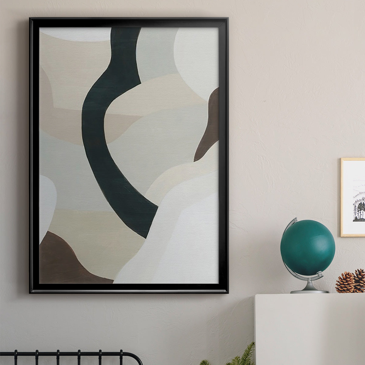 Shifting Neutrals II - Modern Framed Canvas Print