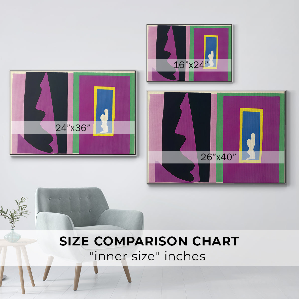 Destiny (Le destin), from Jazz, 1947 - Floater Framed Canvas Print