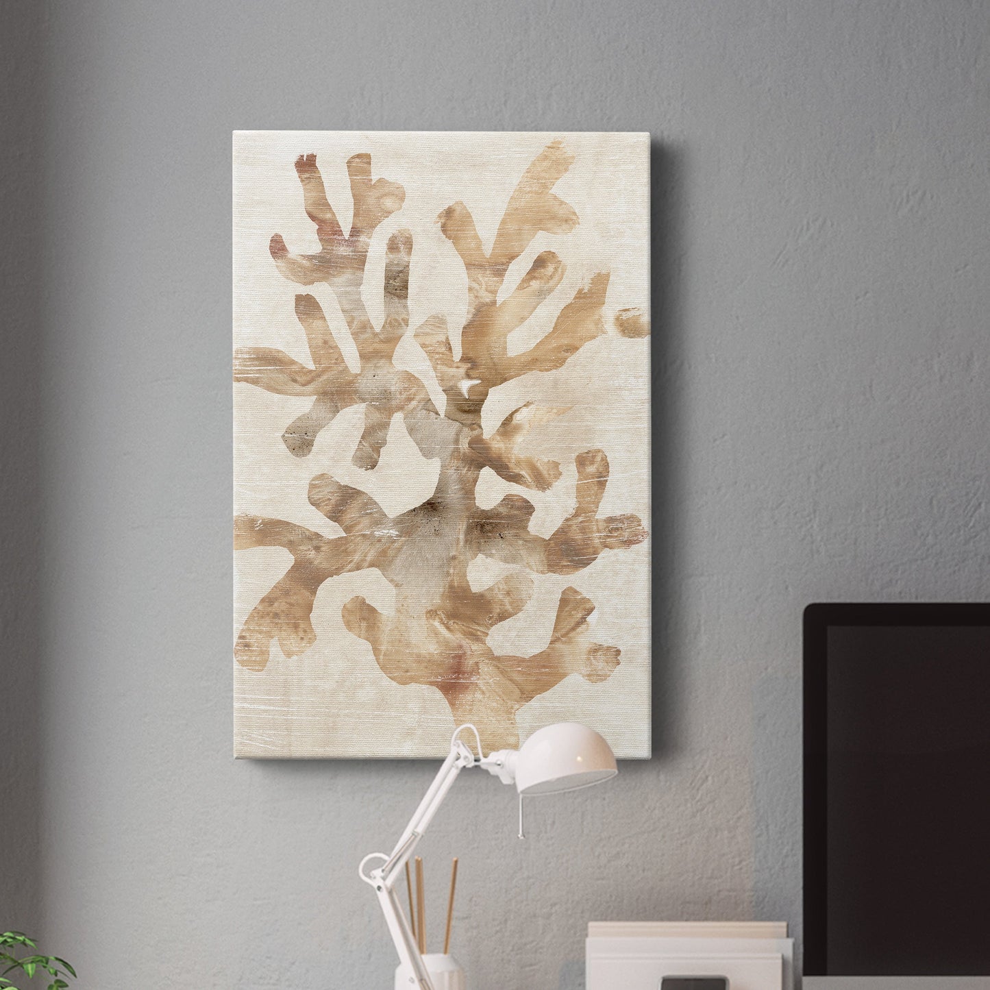 Parchment Coral I Premium Gallery Wrapped Canvas - Ready to Hang