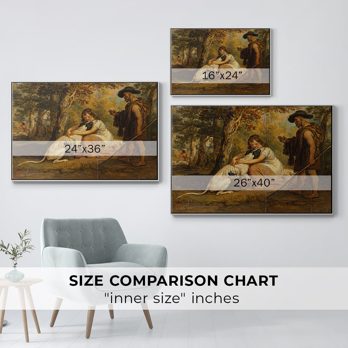 Measure for Measure, or The Biter Bit, 1840 - Floater Framed Canvas Print