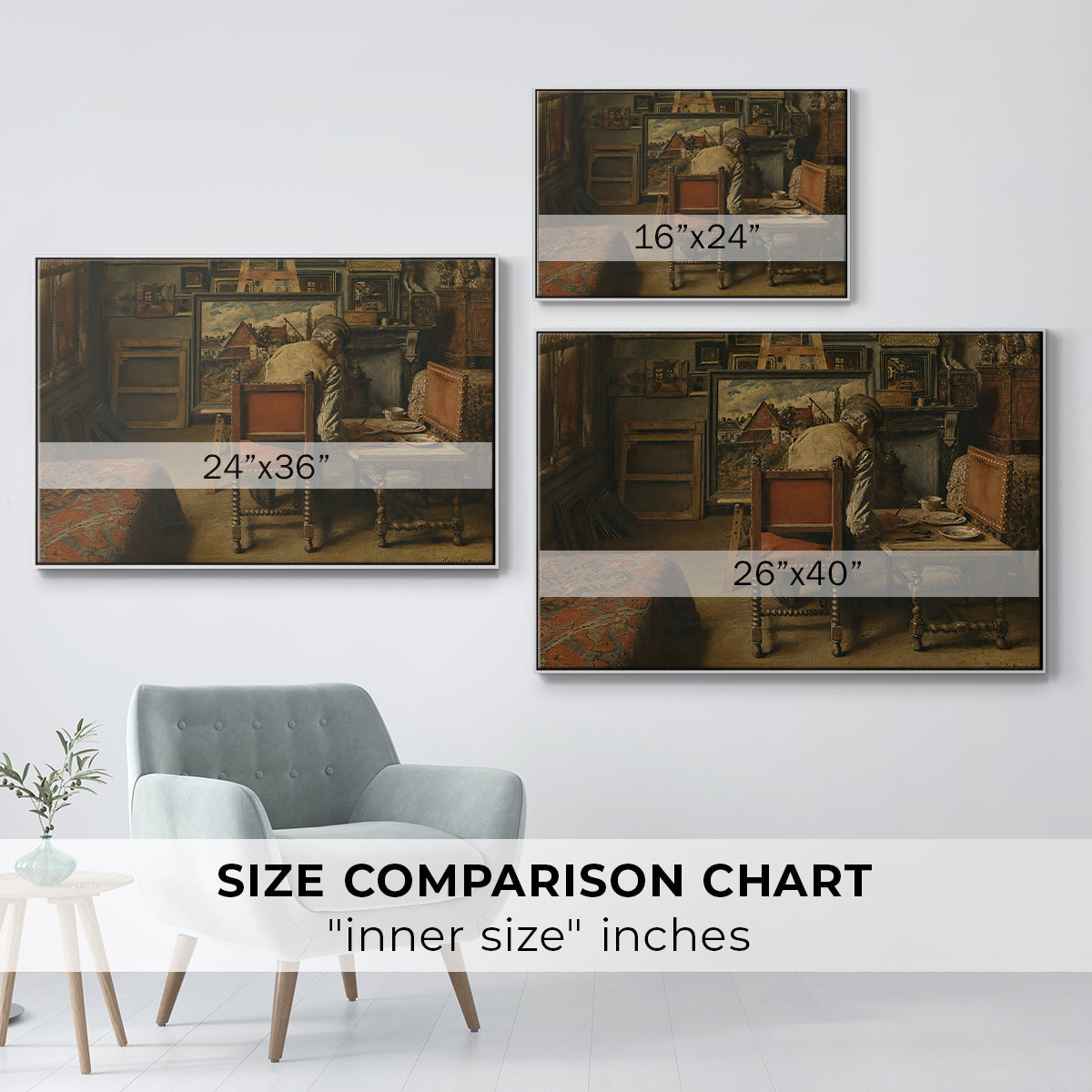 The Retoucher (The Restorer), 1876 - Floater Framed Canvas Print