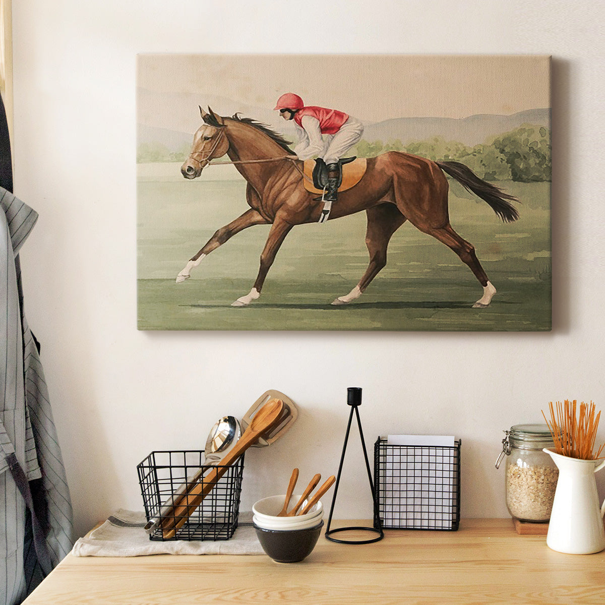 Vintage Equestrian I Premium Gallery Wrapped Canvas - Ready to Hang