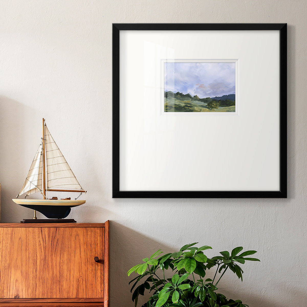 Pastoral Horizons I Premium Framed Print Double Matboard