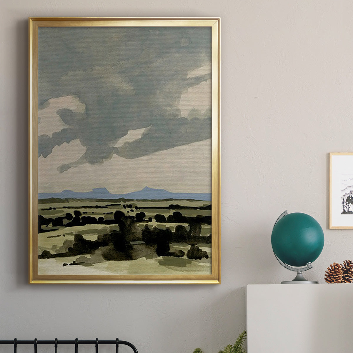 Pink Hazy Sky I - Modern Framed Canvas Print