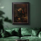 Classical religious portrait of Paul the Apostle by Rembrandt van Rijn in an ornate black frame with gilded inner detail displayed in a dark-toned interior setting.