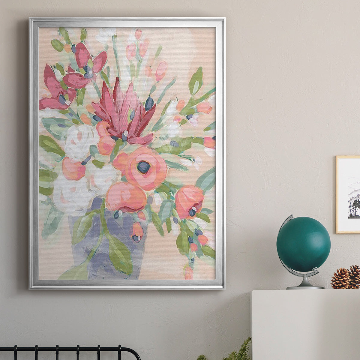 Blush Array II - Modern Framed Canvas Print