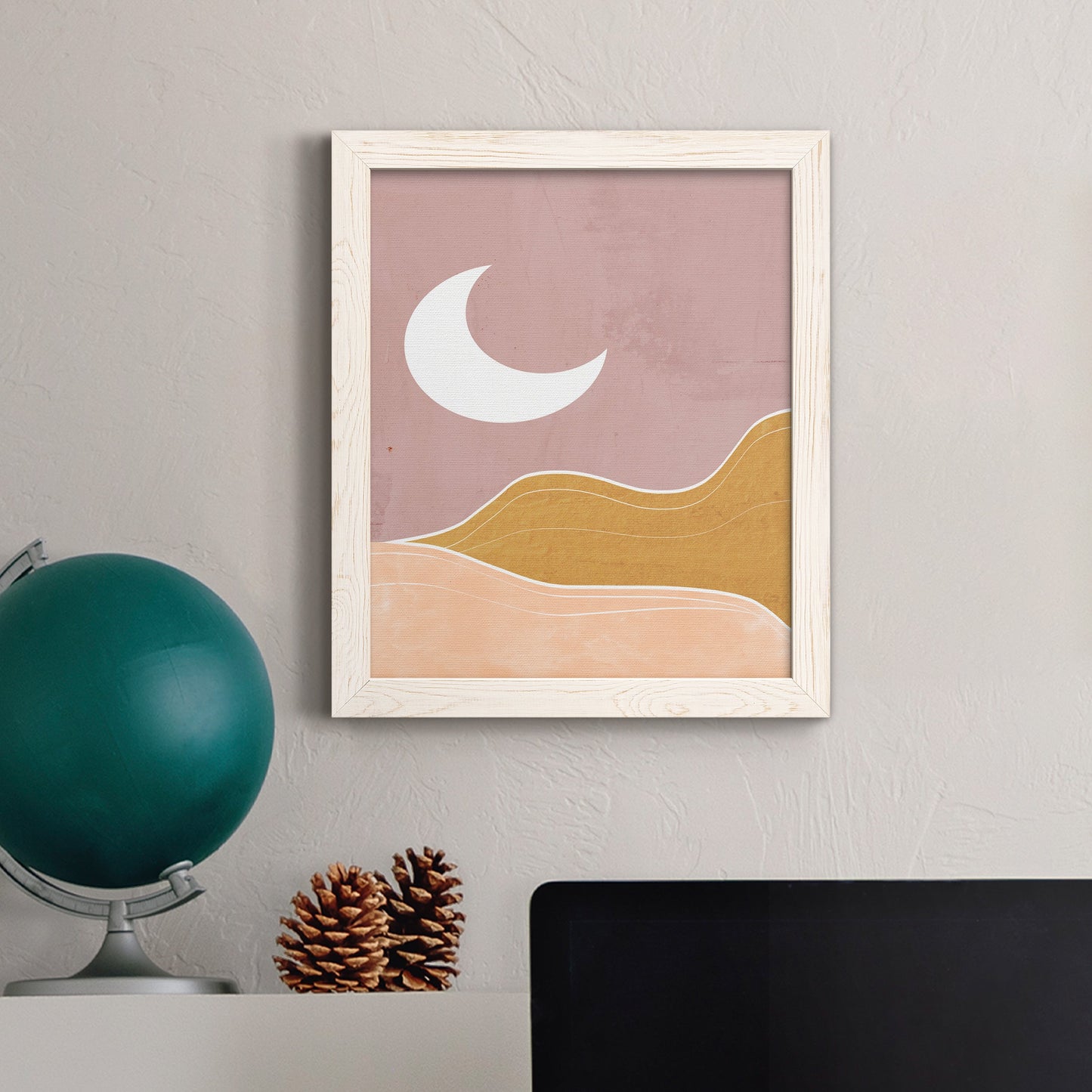 Sedona Moon - Barnwood Framed Canvas Print