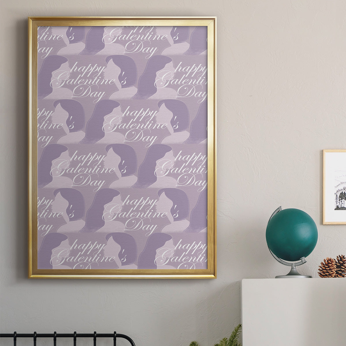 Happy Galentine's Day Collection E - Modern Framed Canvas Print