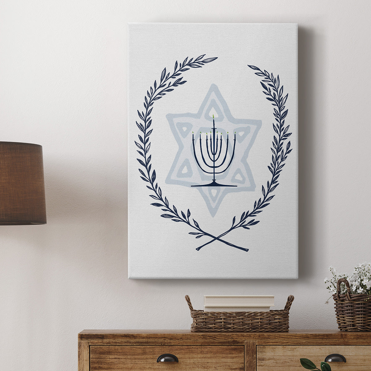 Happy Hanukkah I Premium Gallery Wrapped Canvas - Ready to Hang