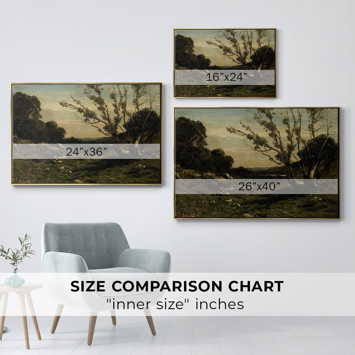 Morning in the Nievre, 1877 - Floater Framed Canvas Print