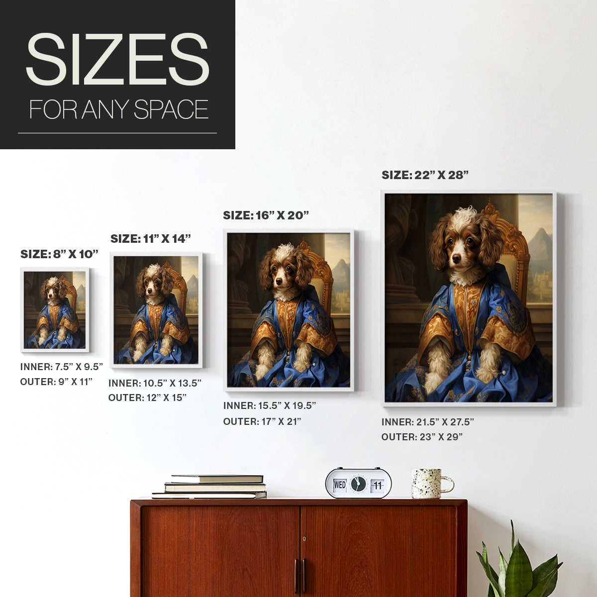 Royal Animals Series LIX - Restickable Framed Art Set