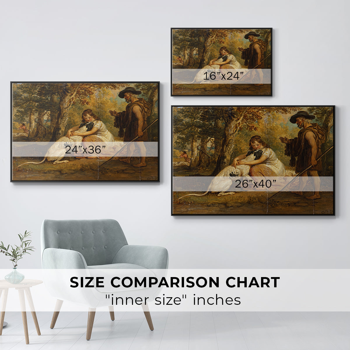 Measure for Measure, or The Biter Bit, 1840 - Floater Framed Canvas Print
