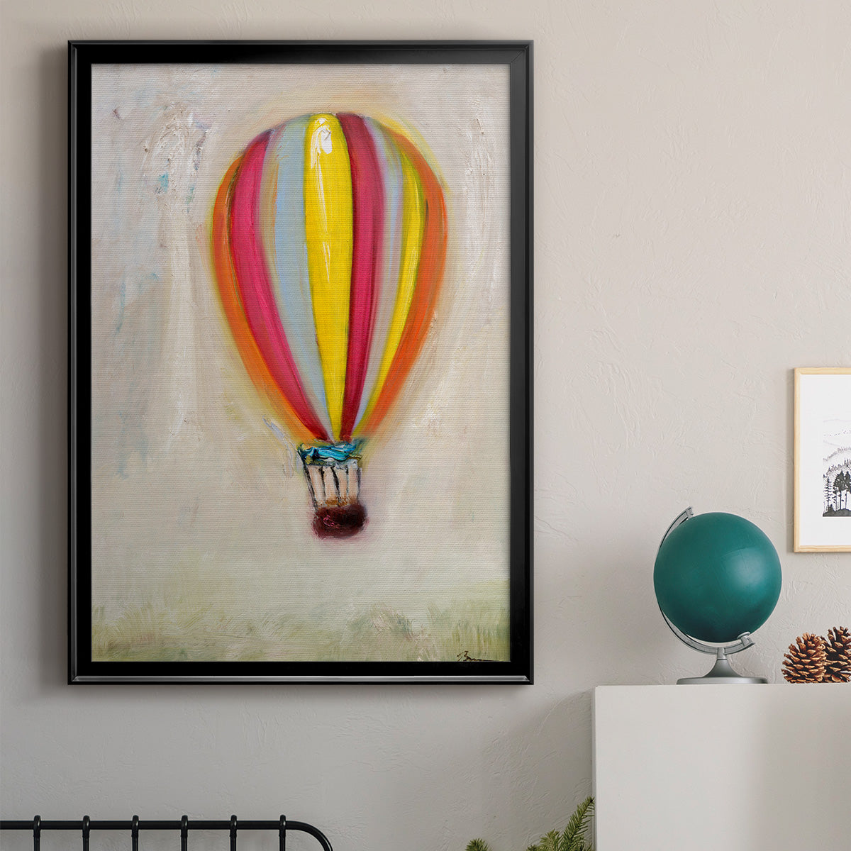 Lucky Hot Air Balloon -  Framed Canvas Print