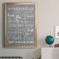 Neutral Bathroom Rules - Modern Framed Canvas Print