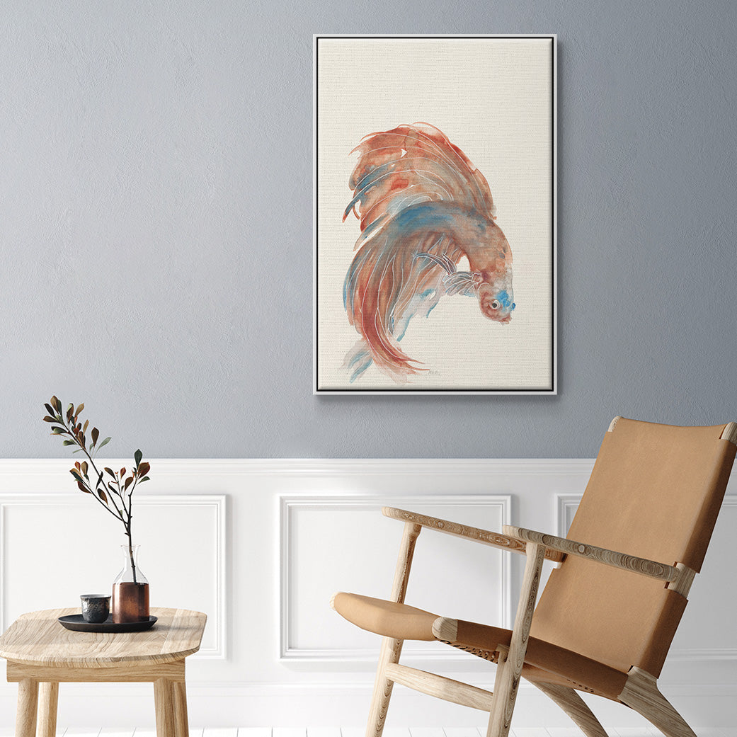 Betta III - Framed Premium Gallery Wrapped Canvas L Frame - Ready to Hang