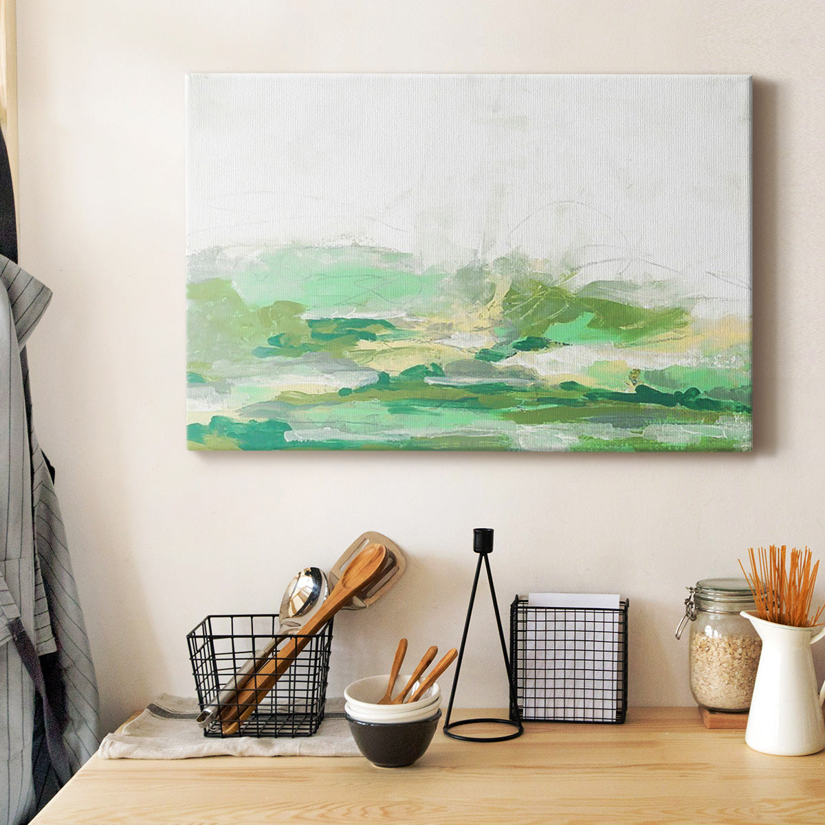 Green Mist Vista I Premium Gallery Wrapped Canvas - Ready to Hang