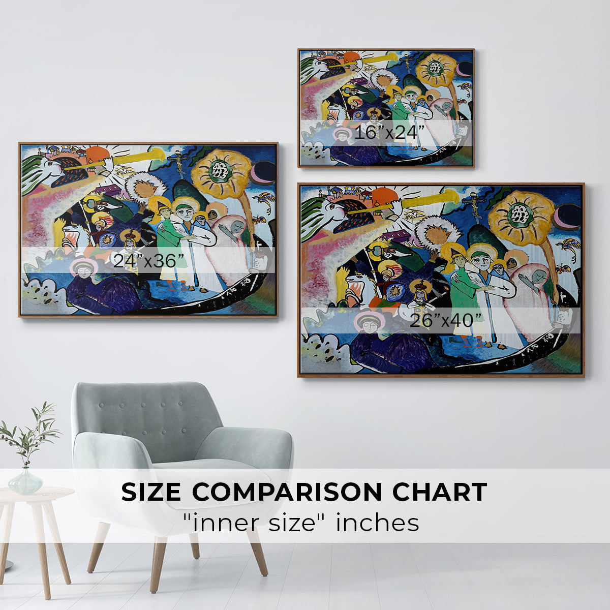 All Saints Day I, 1911 - Floater Framed Canvas Print
