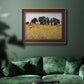 Impressionist rural harvest scene by John Singer Sargent in an ornate bronzed mahogany wood frame displayed in a dark-toned interior setting.