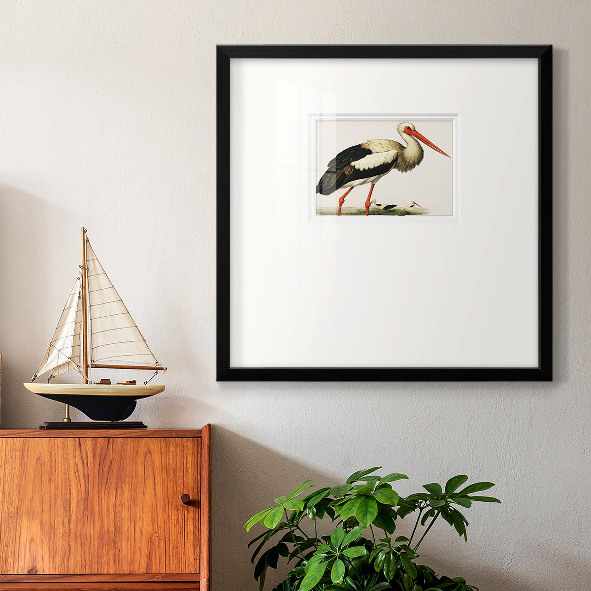 Odd Crane Premium Framed Print Double Matboard