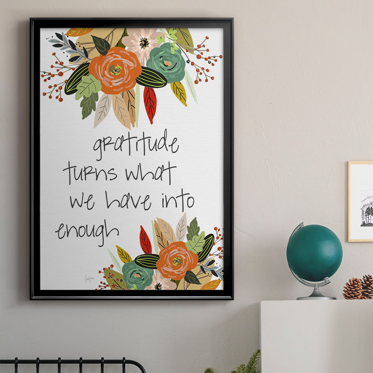 Illustrated Impressions II - Modern Framed Canvas Print