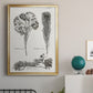 Black & White Protea on Linen I - Modern Framed Canvas Print