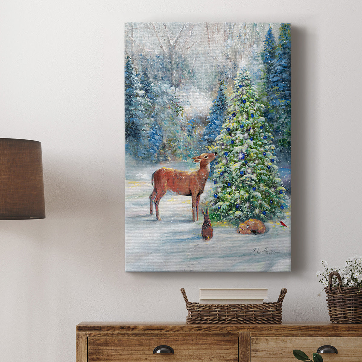 Winter Gathering Premium Gallery Wrapped Canvas - Ready to Hang