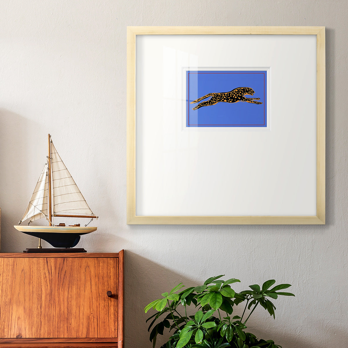 The Wild Leopard II Premium Framed Print Double Matboard