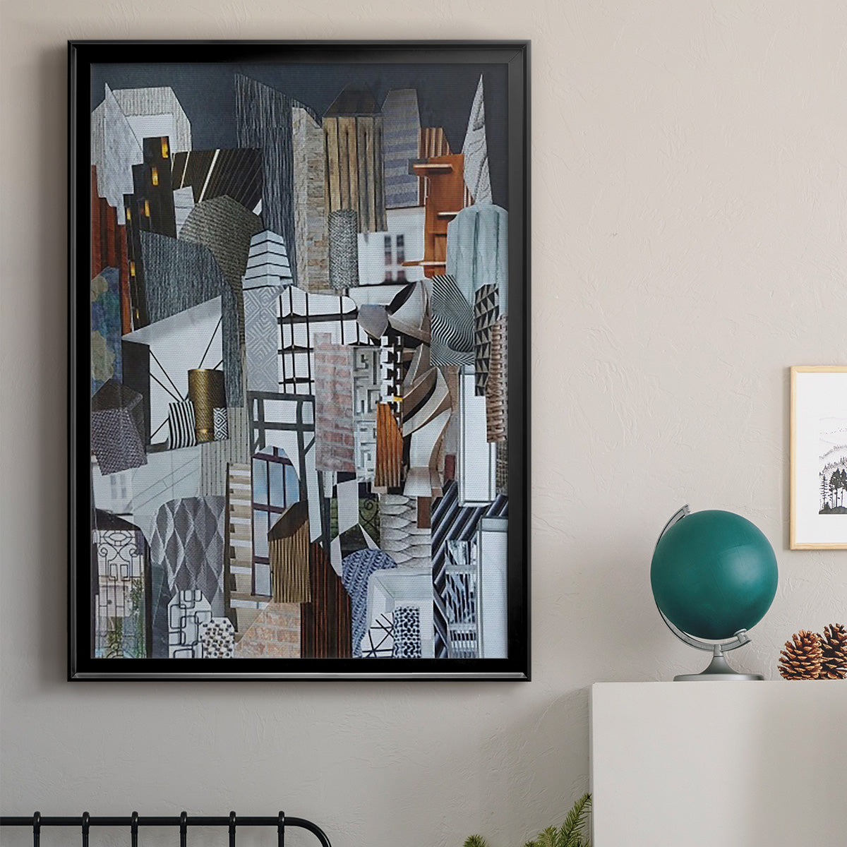 Western Metropolis - Modern Framed Canvas Print