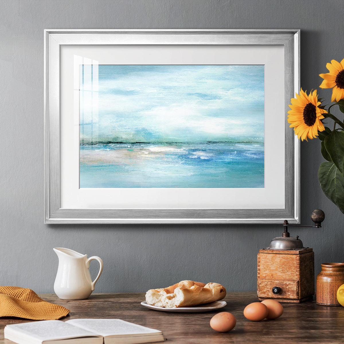 Silhouette Sunset - Modern Framed Art Print
