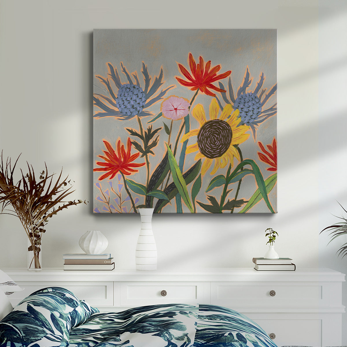 Thistle Bouquet II - Canvas Art Print