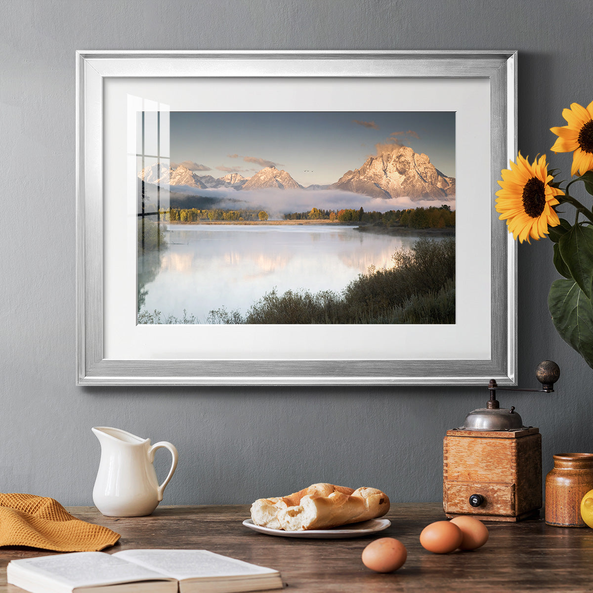 Snake River Fog - Modern Framed Art Print