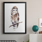 Barred Owl Impressions I - Modern Framed Canvas Print