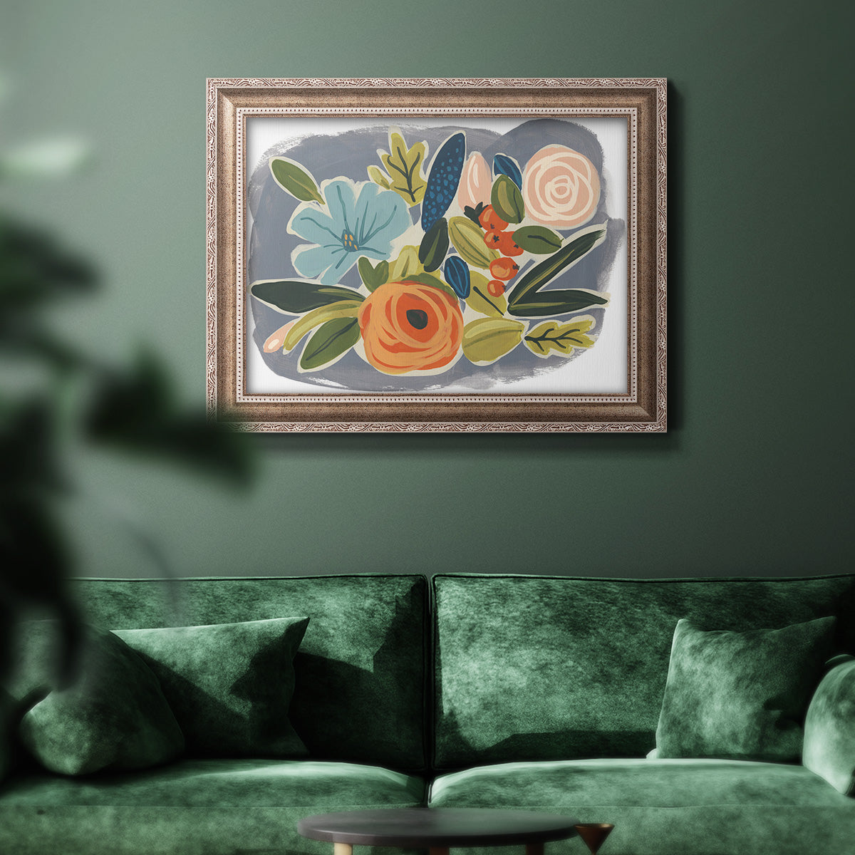 Bright Botany I Premium Framed Canvas- Ready to Hang